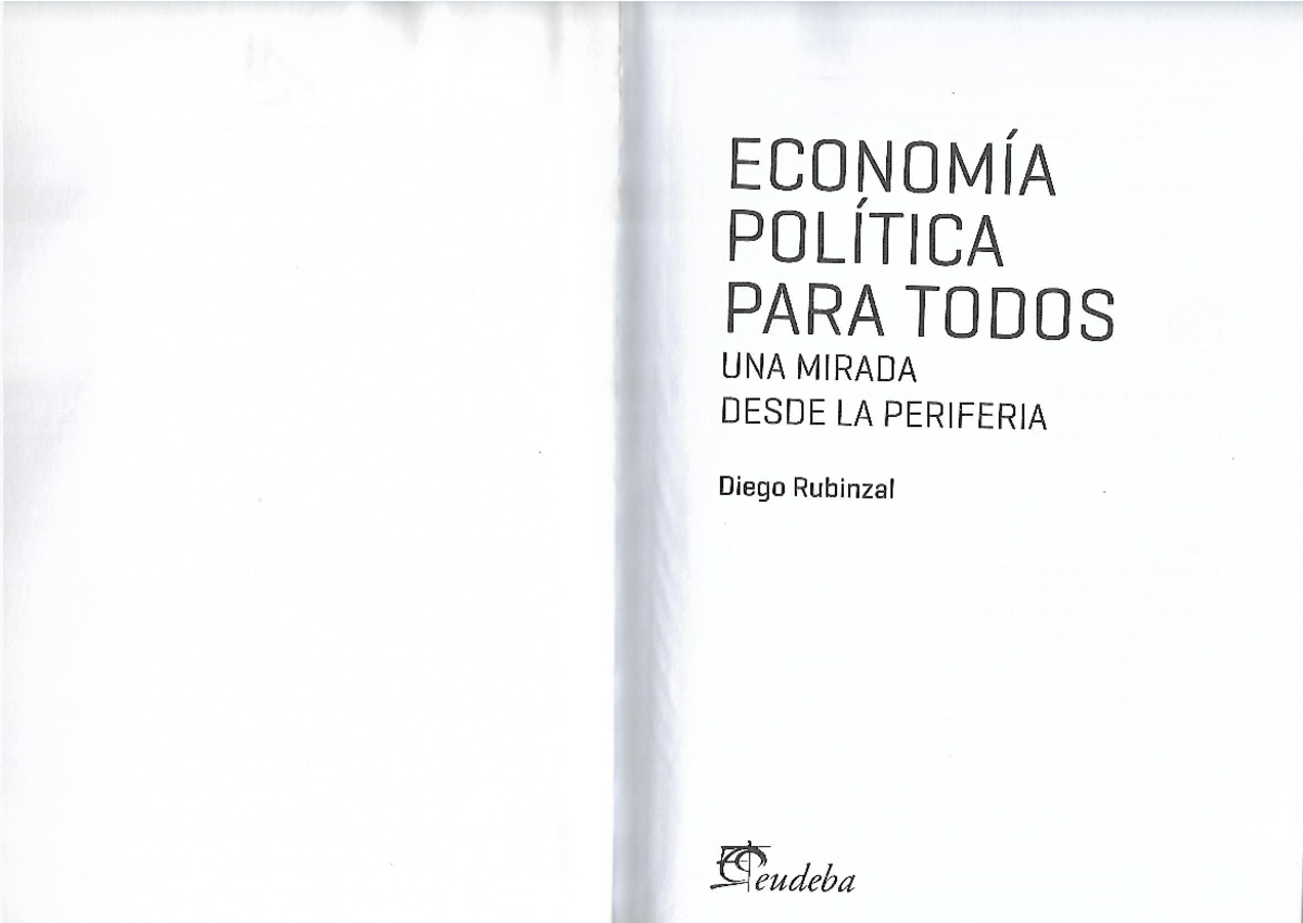 Rubinzal Cap 9 - ECONOMÍA POLÍTICA PARA TODOS UNA MIRADA DESDE LA ...