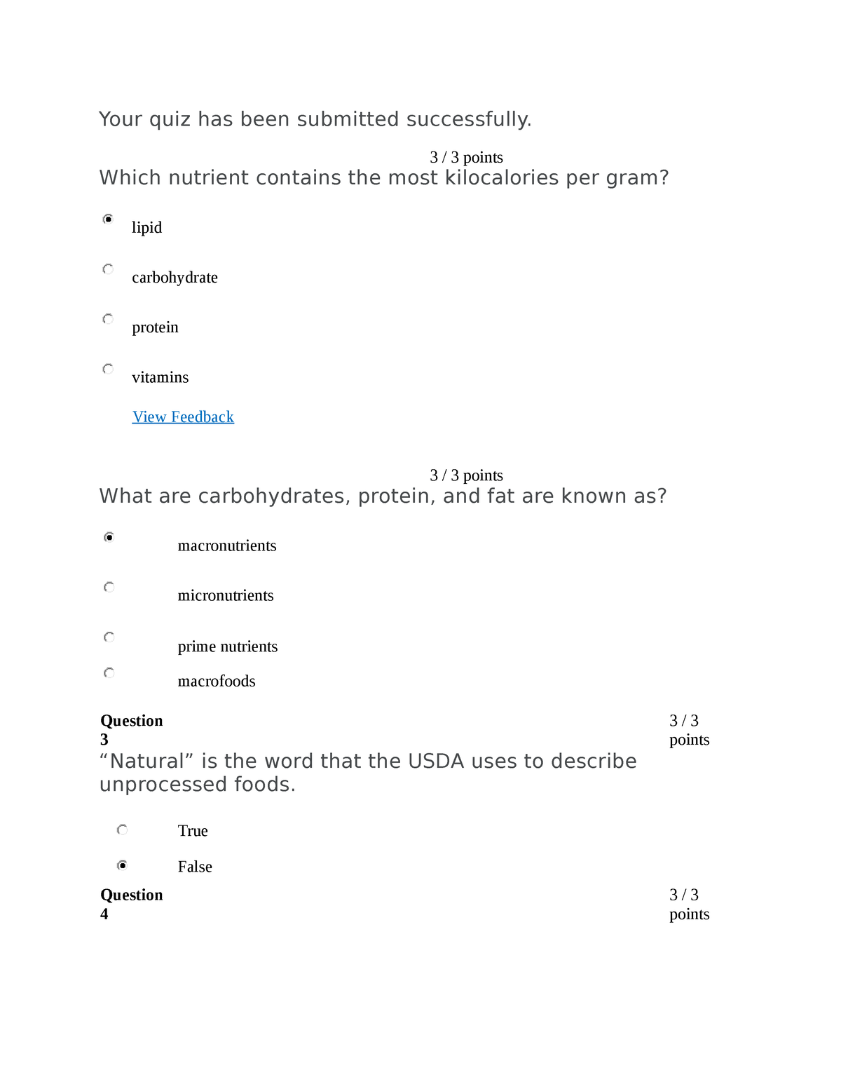 Nutr Final Exam Study - Exam - Your Quiz Has Been Submitted ...