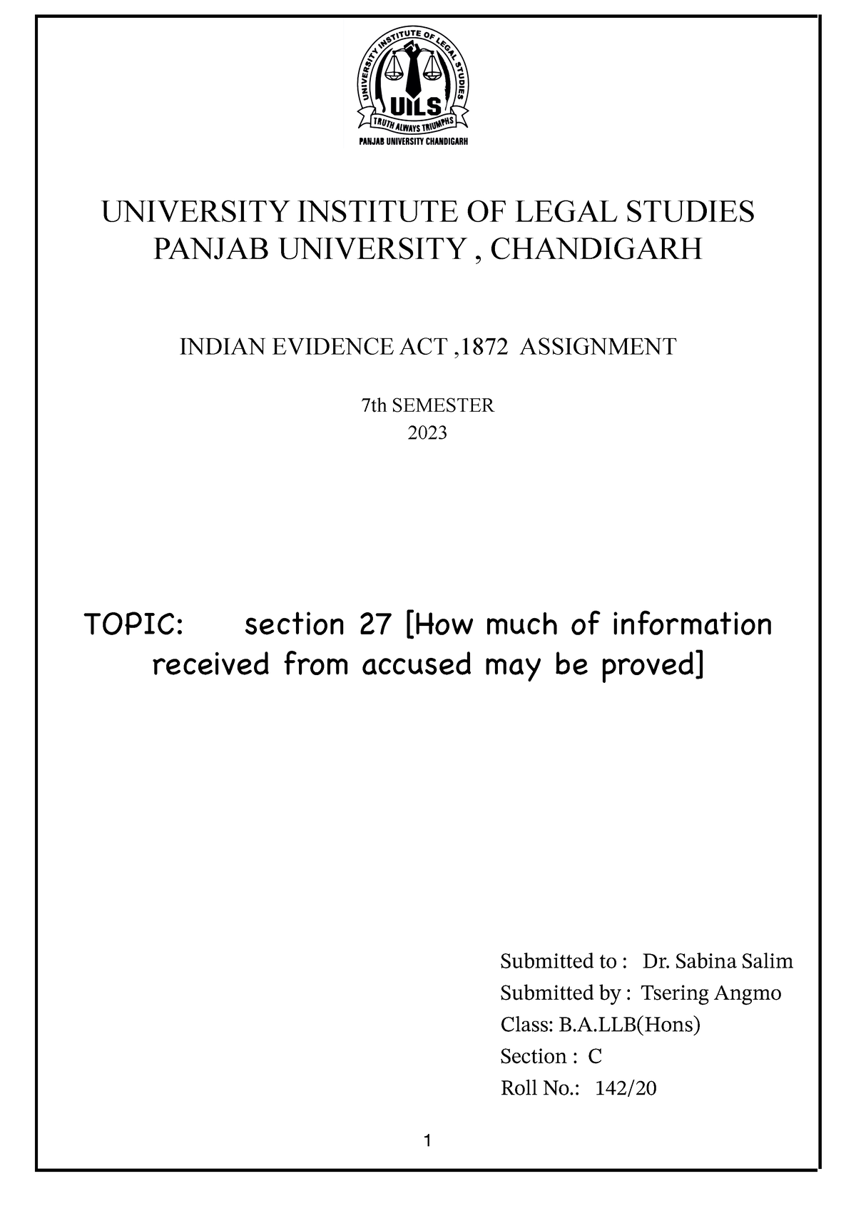 thesis section panjab university