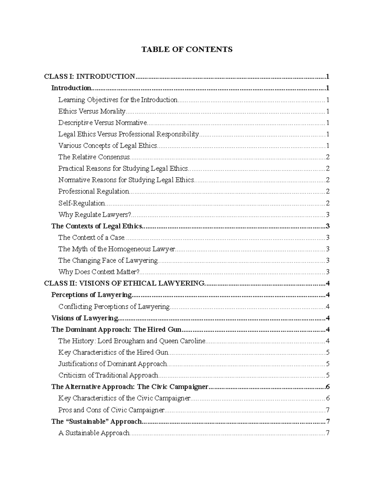 Mondialisation - Lecture notes - TABLE OF CONTENTS CLASS I: - Studocu