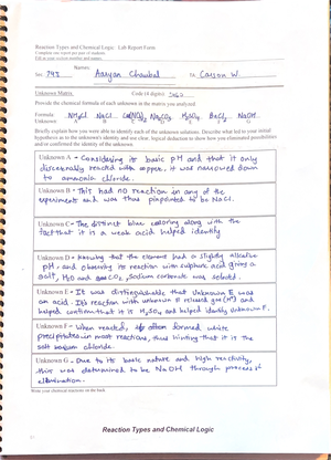Pre lab - Colour and solutions pre lab - CHEM 103 - Studocu