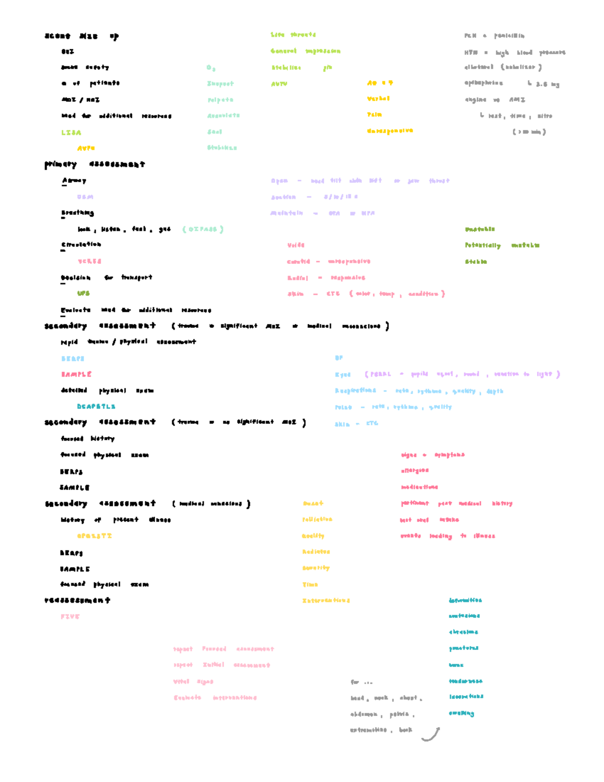 EMT acronyms - ERM 6000 - Studocu