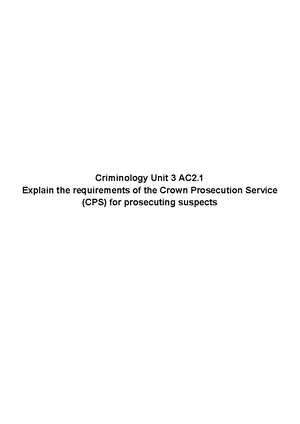 Wjec Criminology Unit 3 AC1.2 - Assess The Usefulness Of Investigative ...