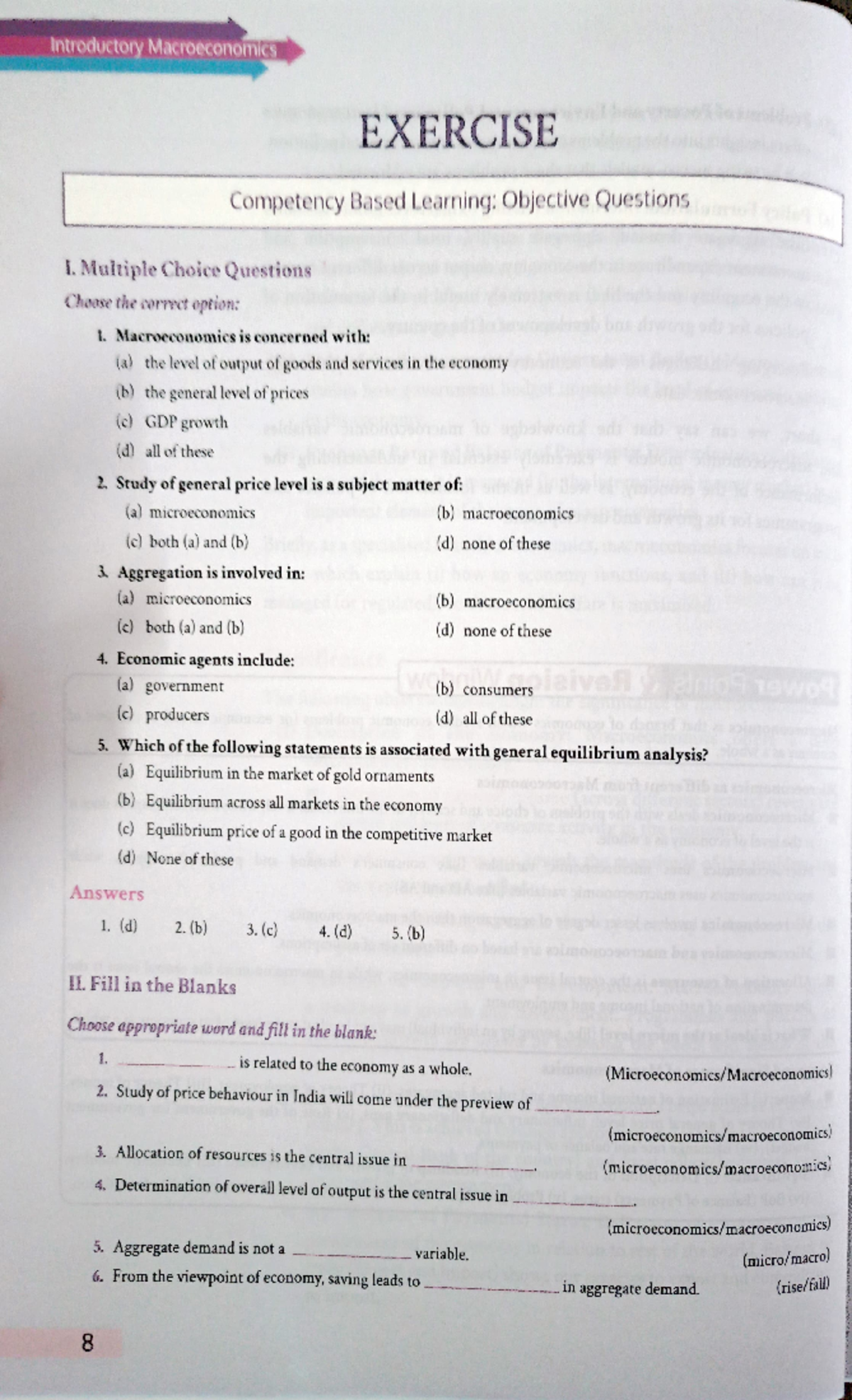 Macro chapter 1 - Introductory Macroeconomics 1. Multiple Choice ...