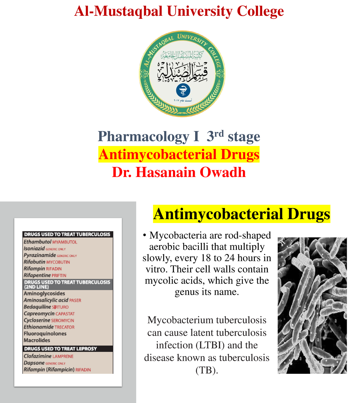 051715454791 - Pharmaceutical Organic Chemistry III - Al-Mustaqbal ...