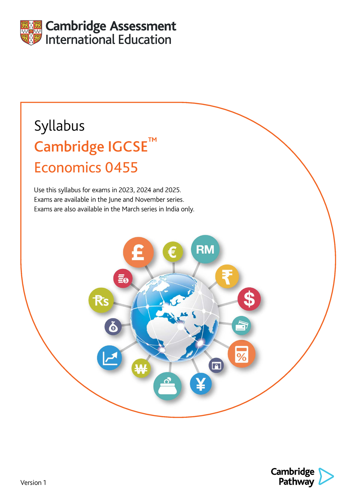 0455 y23-25 sy - essay - Version 1 Syllabus Cambridge IGCSE ™ Economics ...