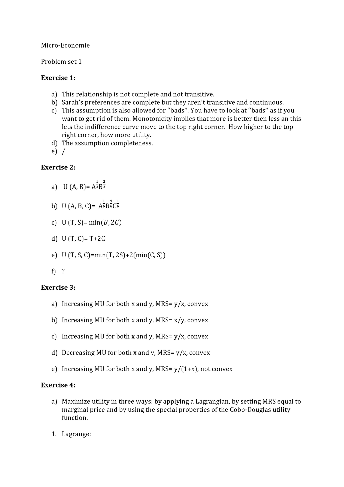 Compulsory Declarations Answers Problem Set 1 Studocu