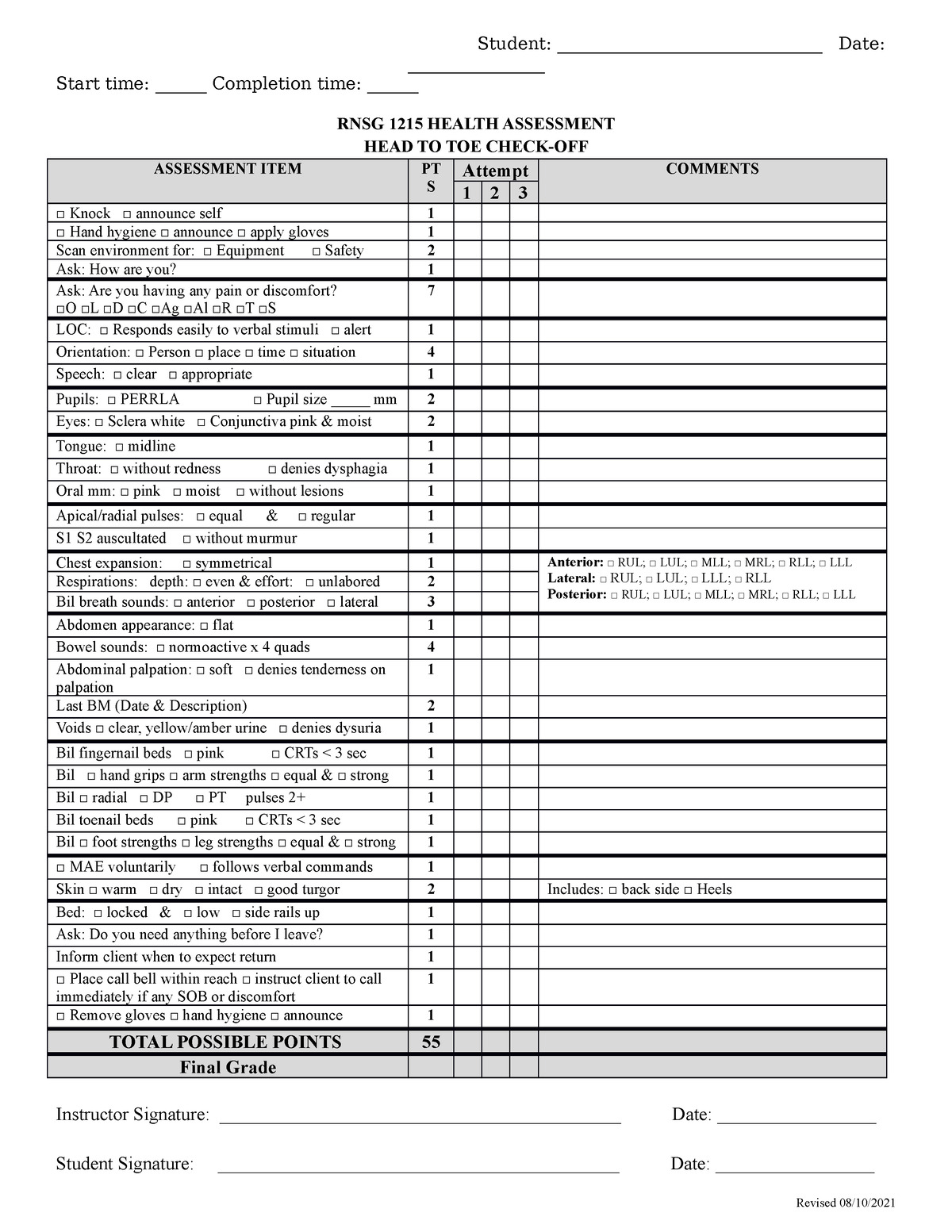 Head to Toe Checkoff Rev Sum 2021 - Student ...