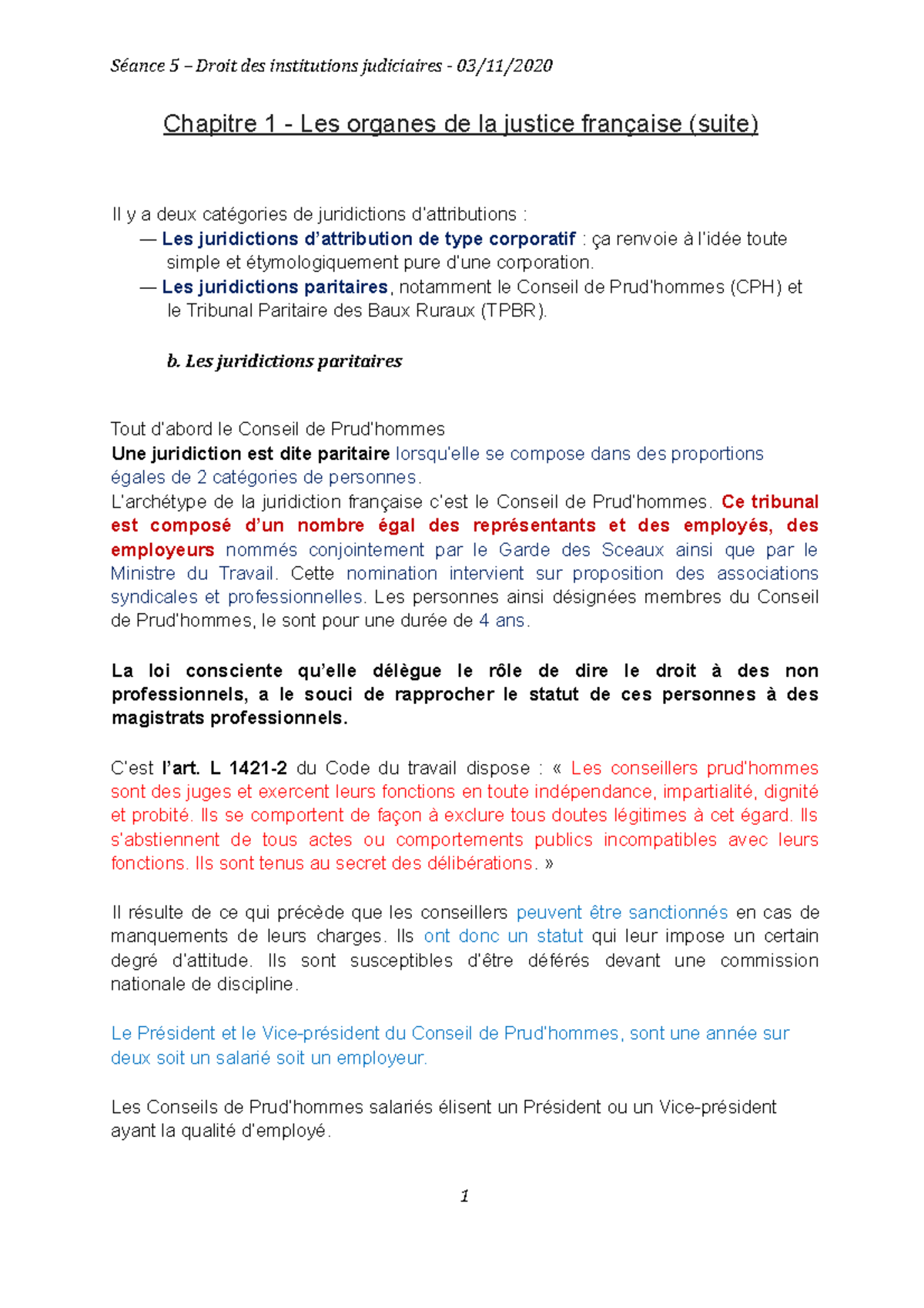 Cours 5 - Institution judiciaire - Université Paris-Est Créteil Val de ...