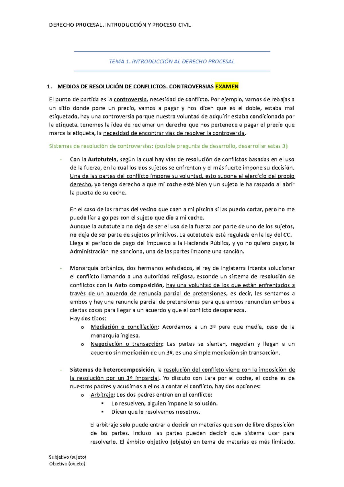 TEMA 1. EL Derecho Y SU Garantía Jurisdiccional - TEMA 1. INTRODUCCIÓN ...