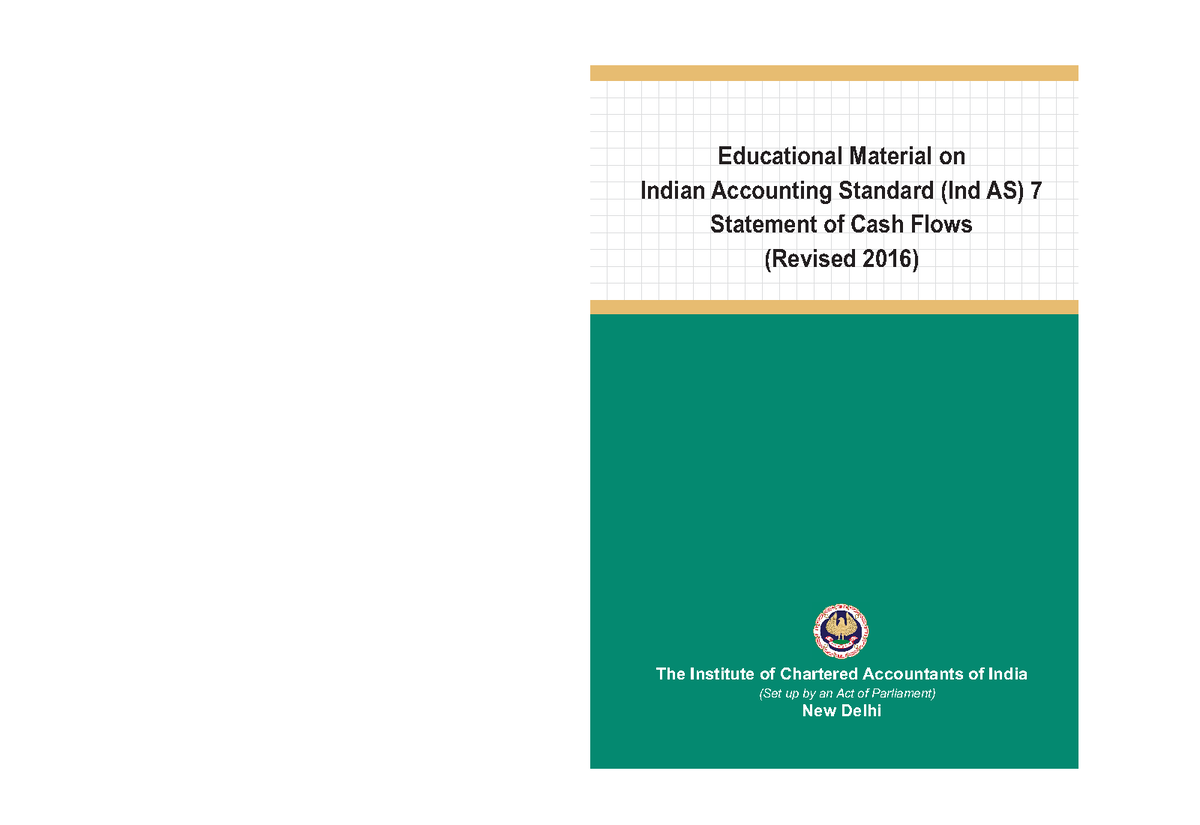 Ind AS7 The Institute of Chartered Accountants of India (Set