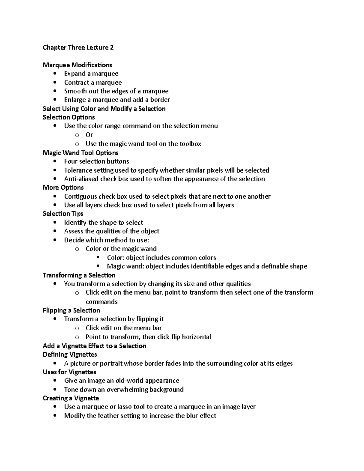 Chapter Three Lecture 2 - Studocu