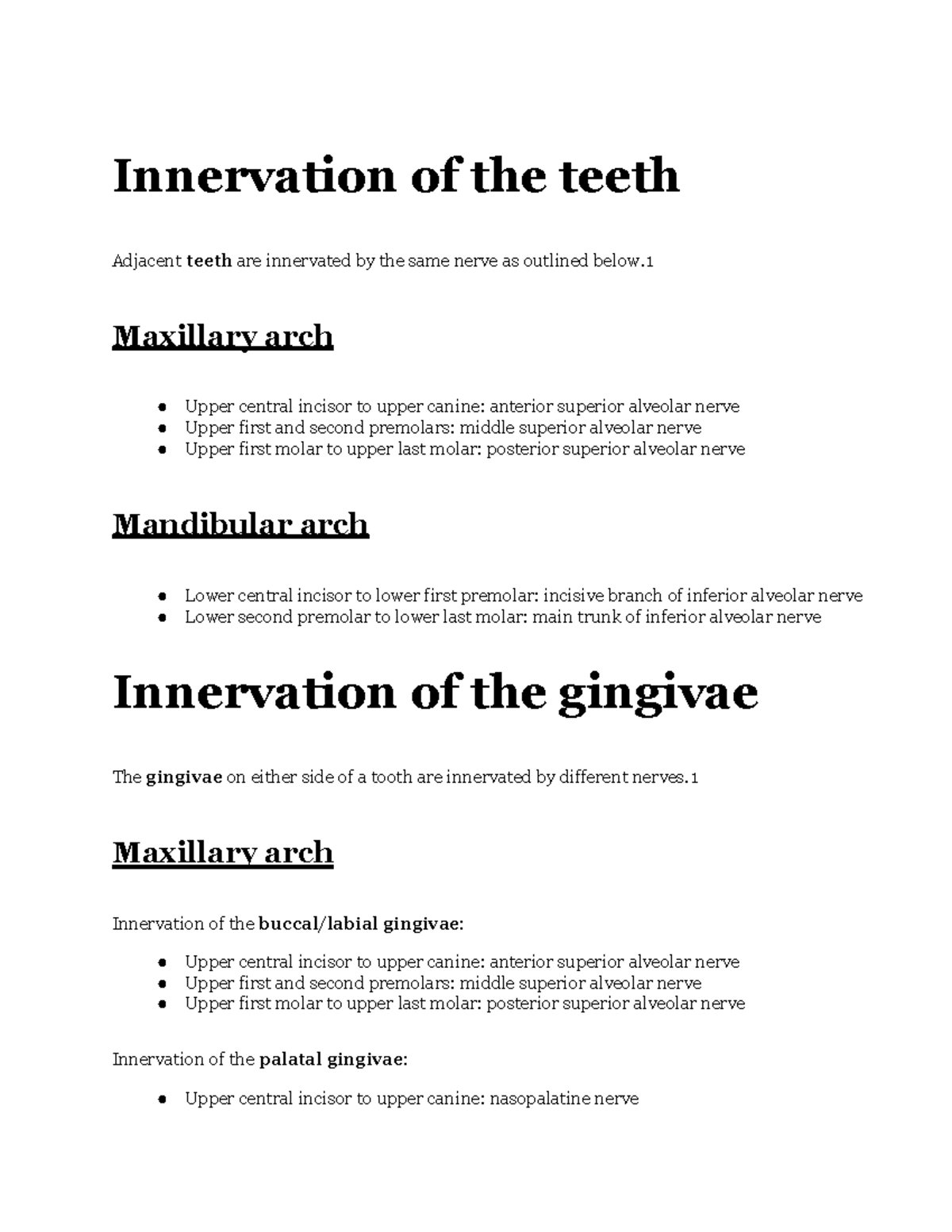 Administration Of Local Anaesthetic In Dentistry - Innervation Of The ...