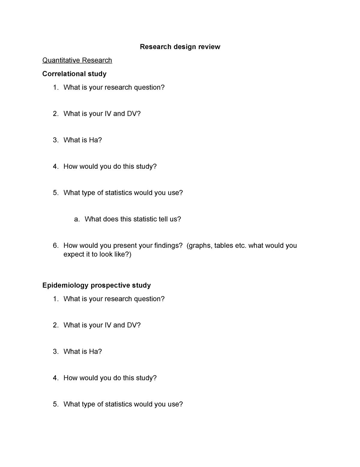 identifying research design worksheet