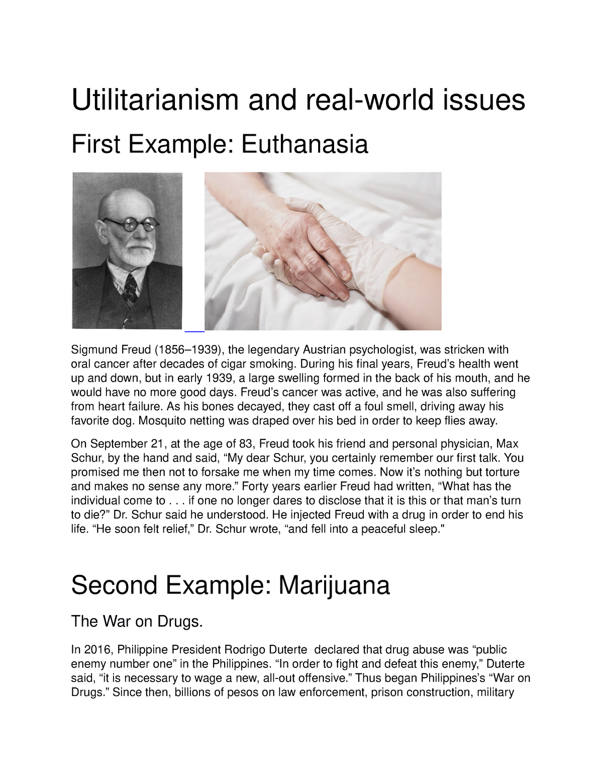 case study about utilitarianism