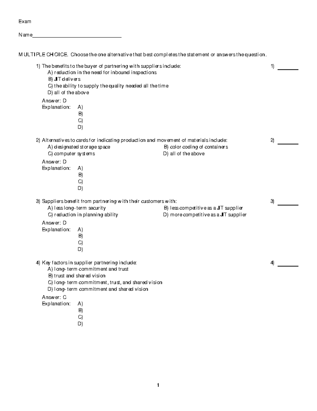 C15 - Test Bank Introduction To Materials Management 6th Ed - Exam ...