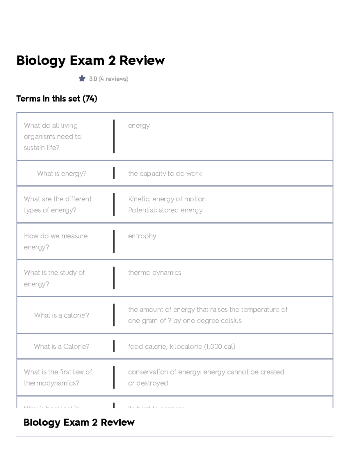 Biology Exam 2 Review Flashcards Quizlet - Biology Exam 2 Review 3 (4 ...