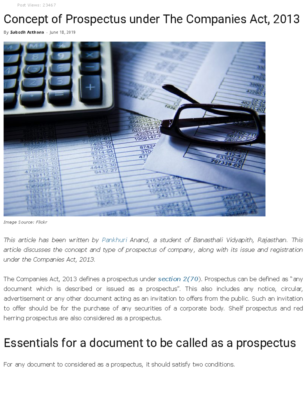 Concept understanding of Prospectus of Company under Companies Act ...