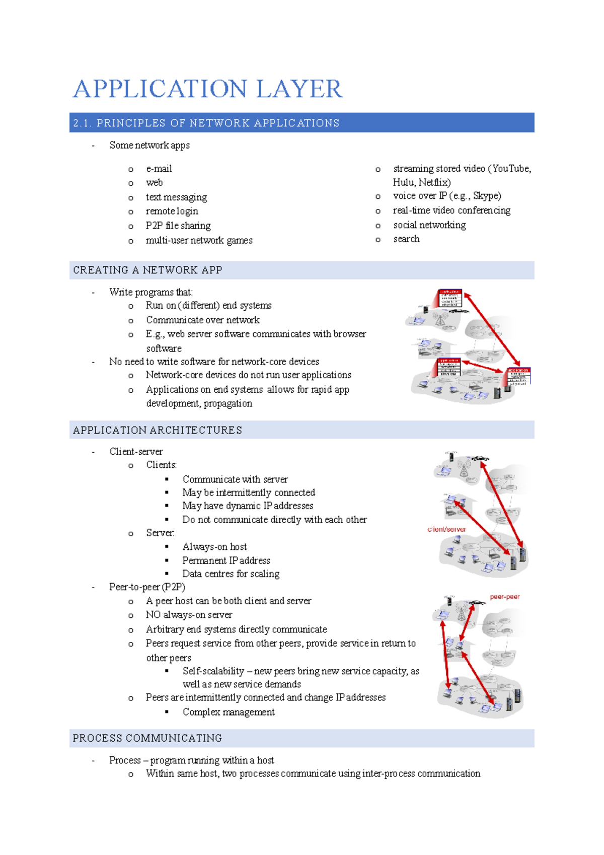 Chapter 2 Application Layer - Networking Fundamentals - APPLICATION ...