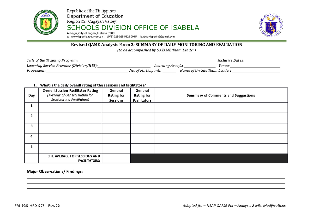 FM-SGO-HRD-007 (Revised QAME Analysis Form 2) - Department of Education ...