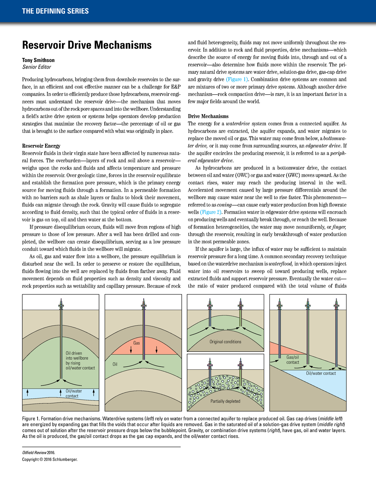 Defining reservoir drive mechanisms THE DEFINING SERIES Figure 1