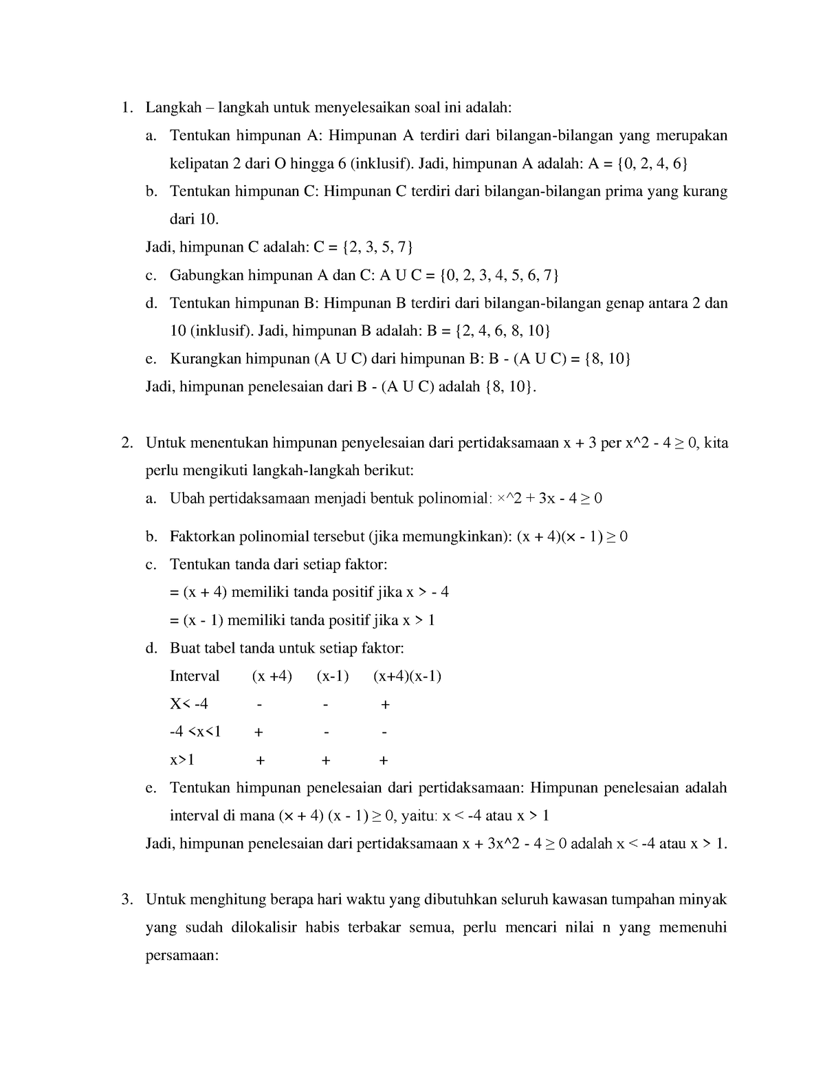 Tugas Matematika Ekonomi - Langkah – Langkah Untuk Menyelesaikan Soal ...