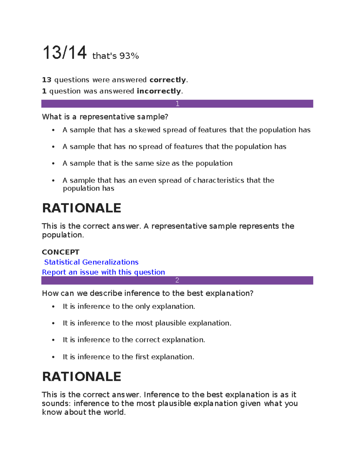 Sophia Critical thinking milestone 4 - 13/14 that's 93% RETAKE 13 ...