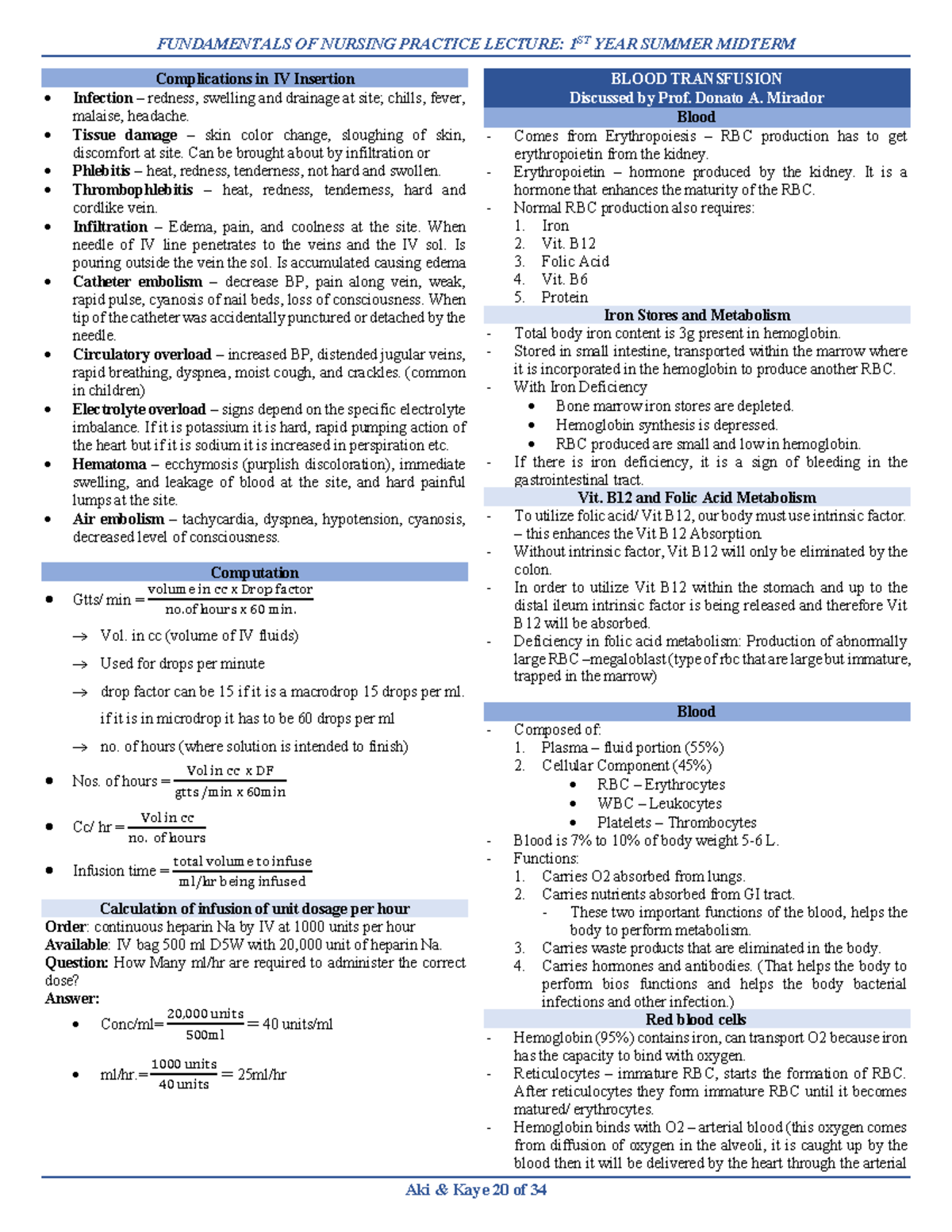 Complications in IV Insertion - FUNDAMENTALS OF NURSING PRACTICE ...
