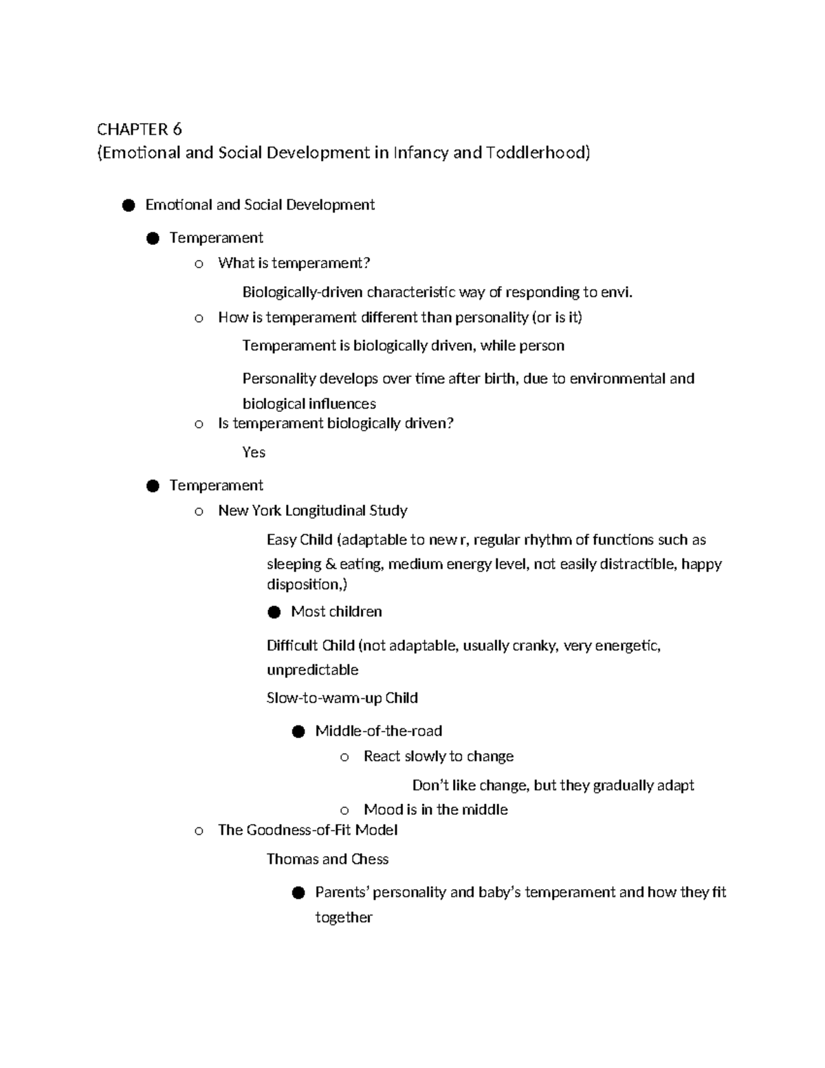Emotional and Social Development in Infancy - o How is temperament ...