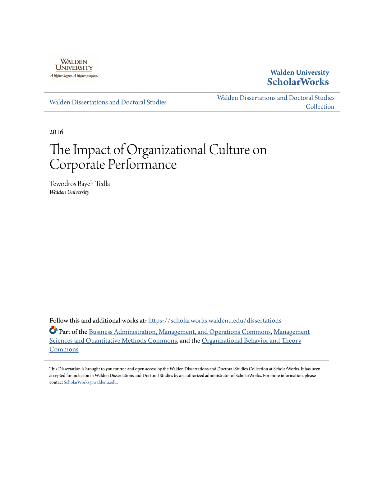 a literature review on organizational culture and corporate performance