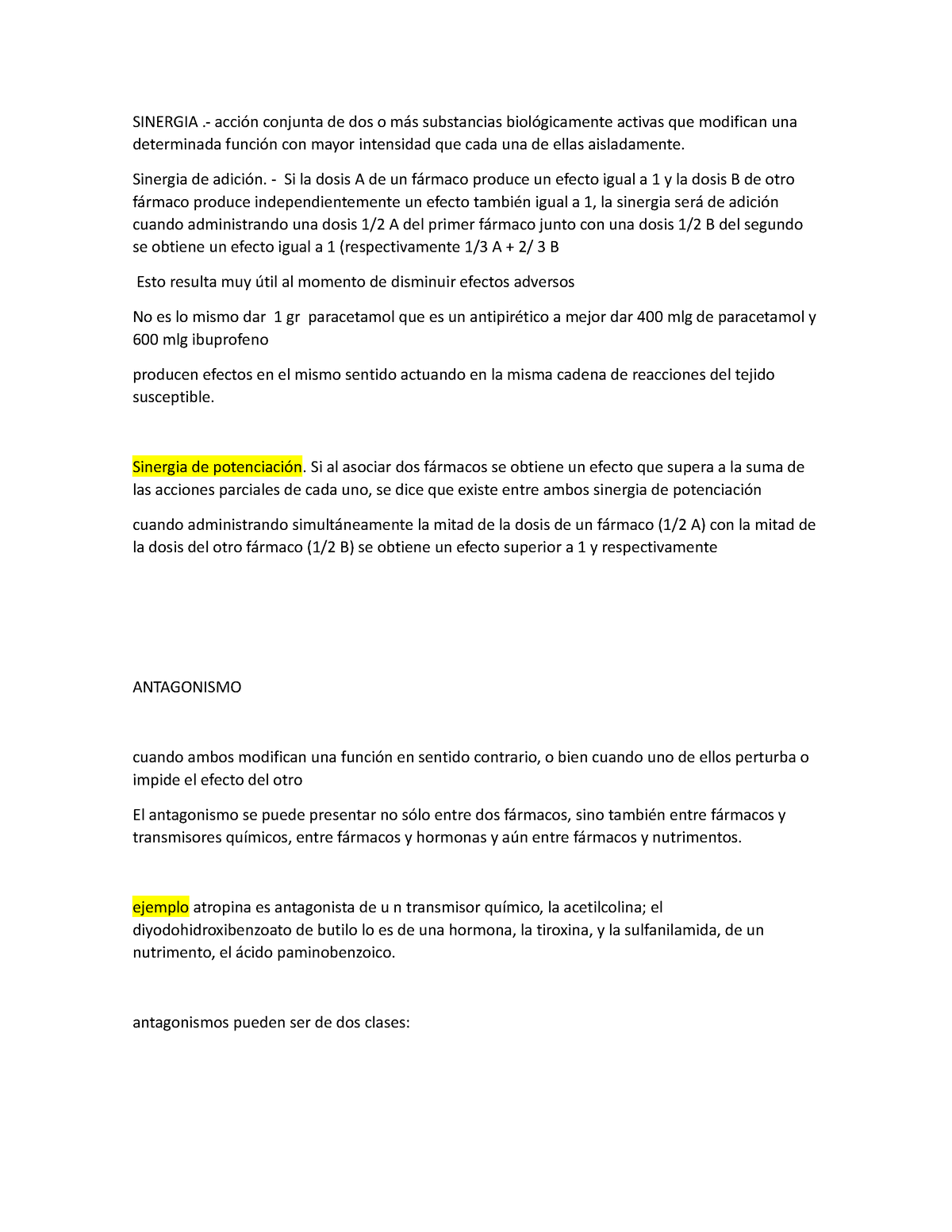 Sinergia - SINERGIA .- acción conjunta de dos o más substancias ...