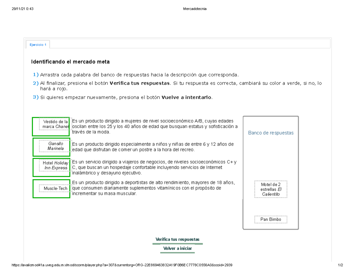 Ejerc 1 identificando el mercado meta - 29/11/21 0:43 Mercadotecnia