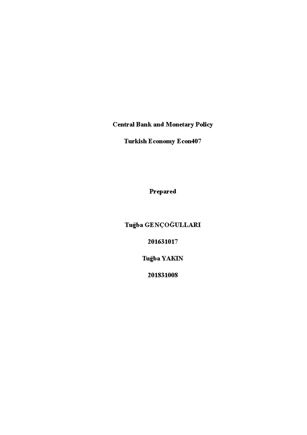 Central Bank and Monetary Policy - Central Bank and Monetary Policy ...