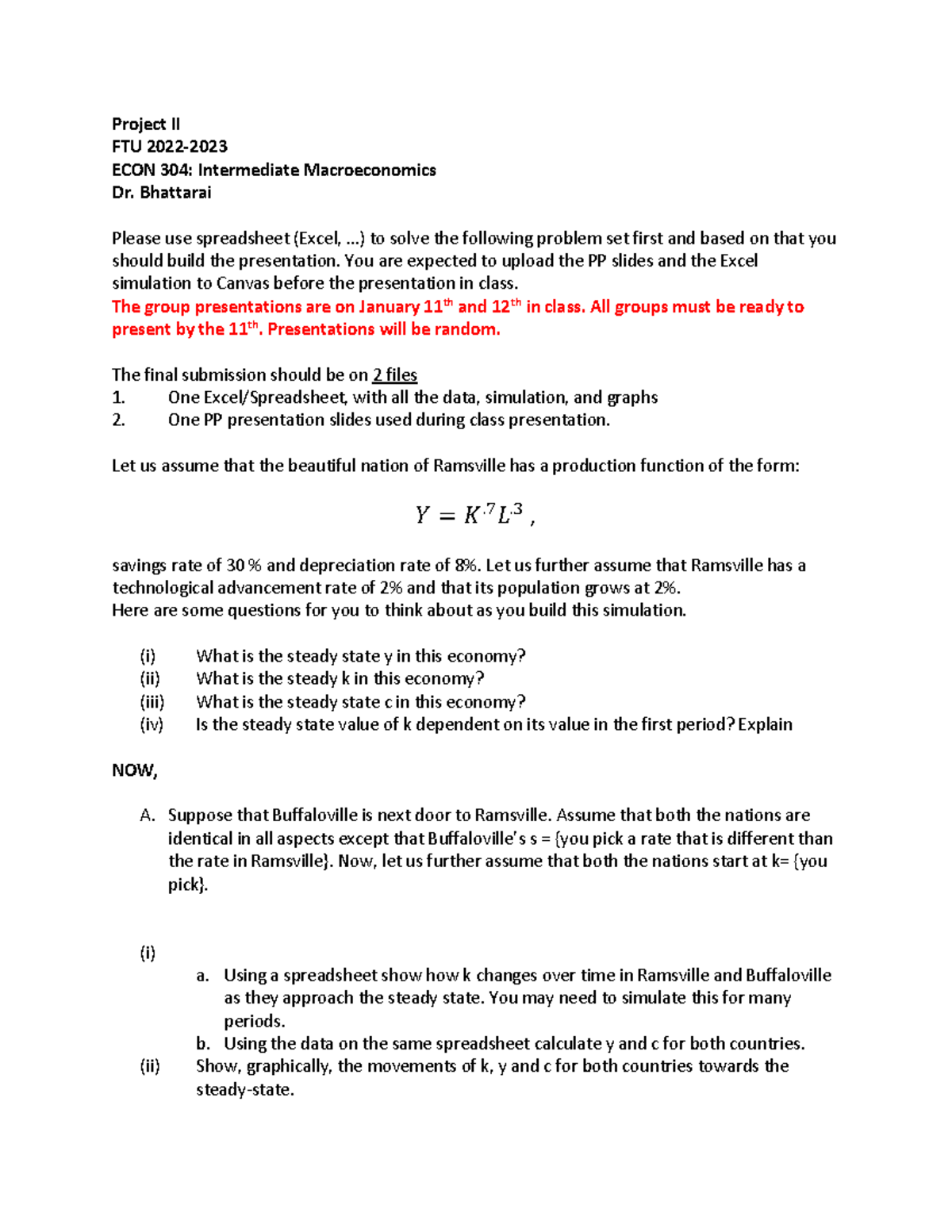 FTU Project 2 - Project II FTU 2022 - 2023 ECON 304: Intermediate ...