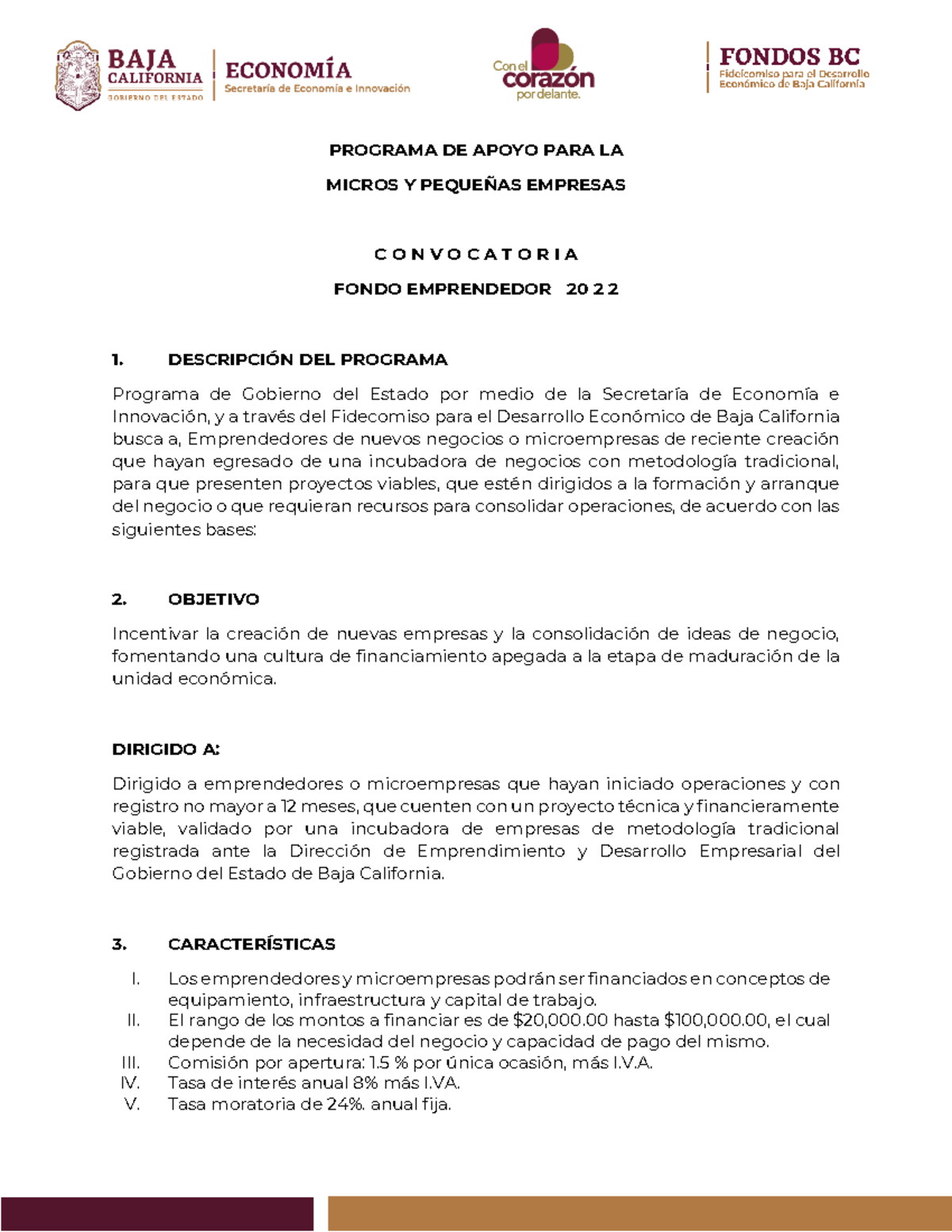 Convocatoria Emprendedor 2022 - PROGRAMA DE APOYO PARA LA MICROS Y ...