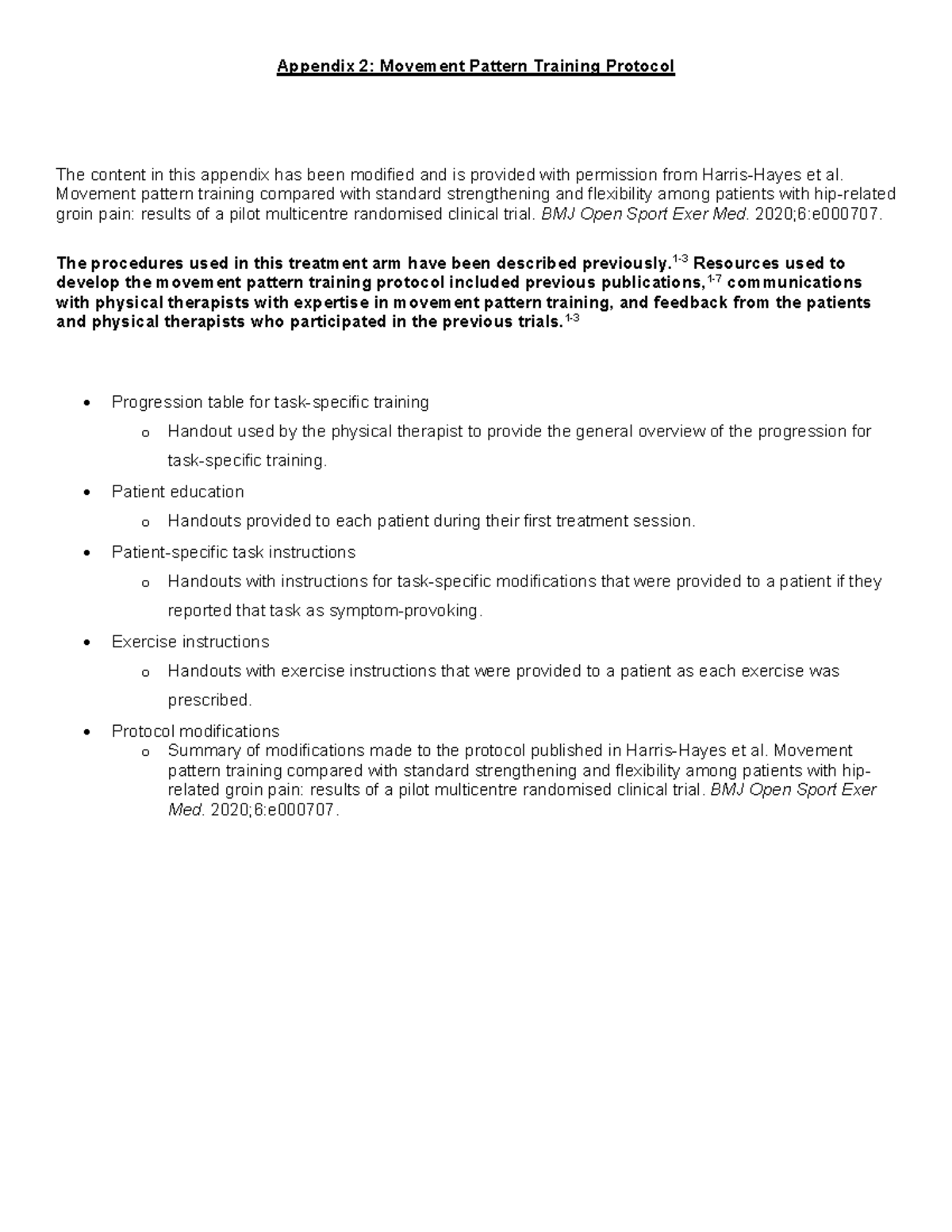 B appendix 2 final pzad111 - Appendix 2: Movement Pattern Training ...