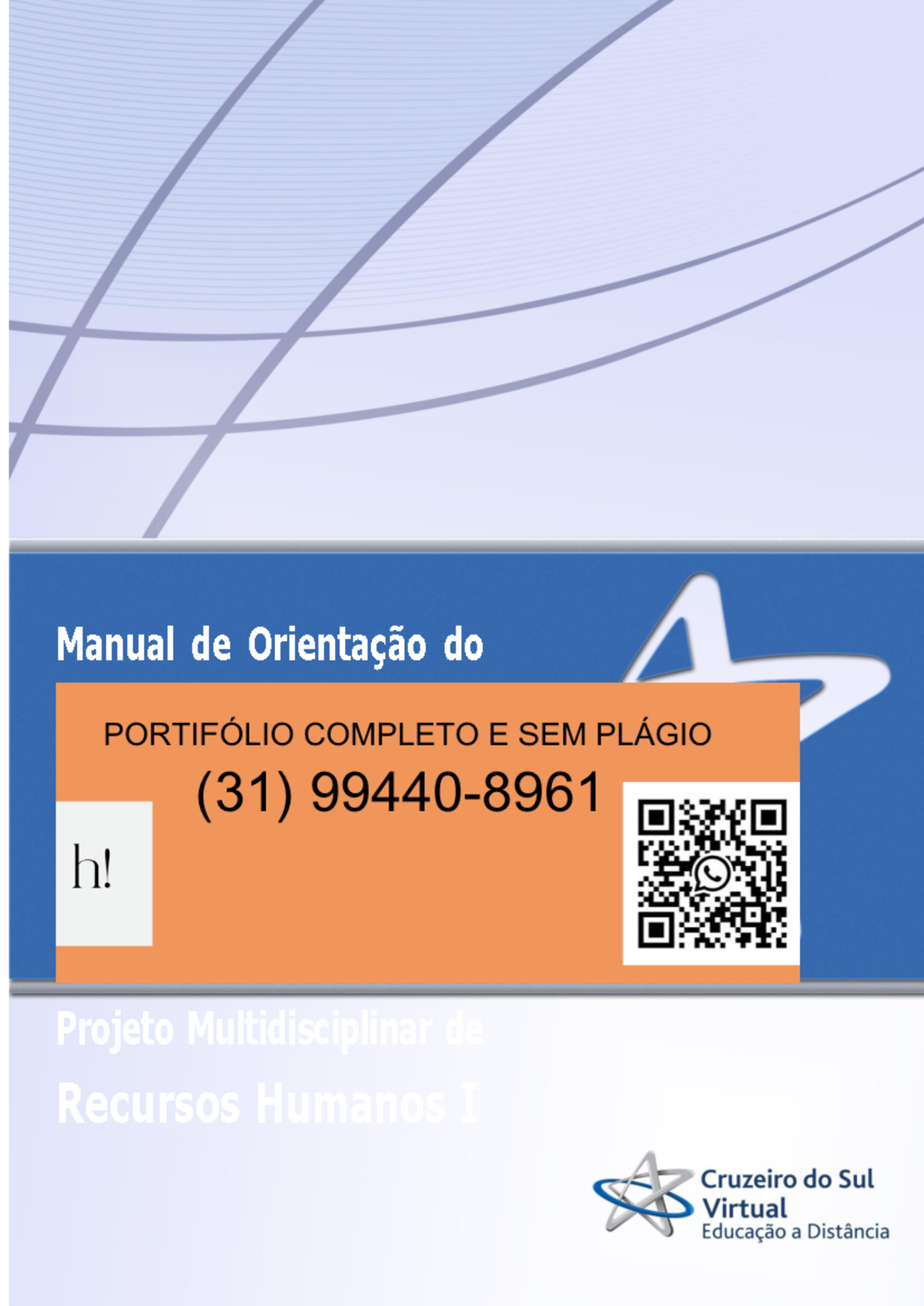 (31) 994408961 Resolvido- Projeto Multidisciplinar - Manual De ...