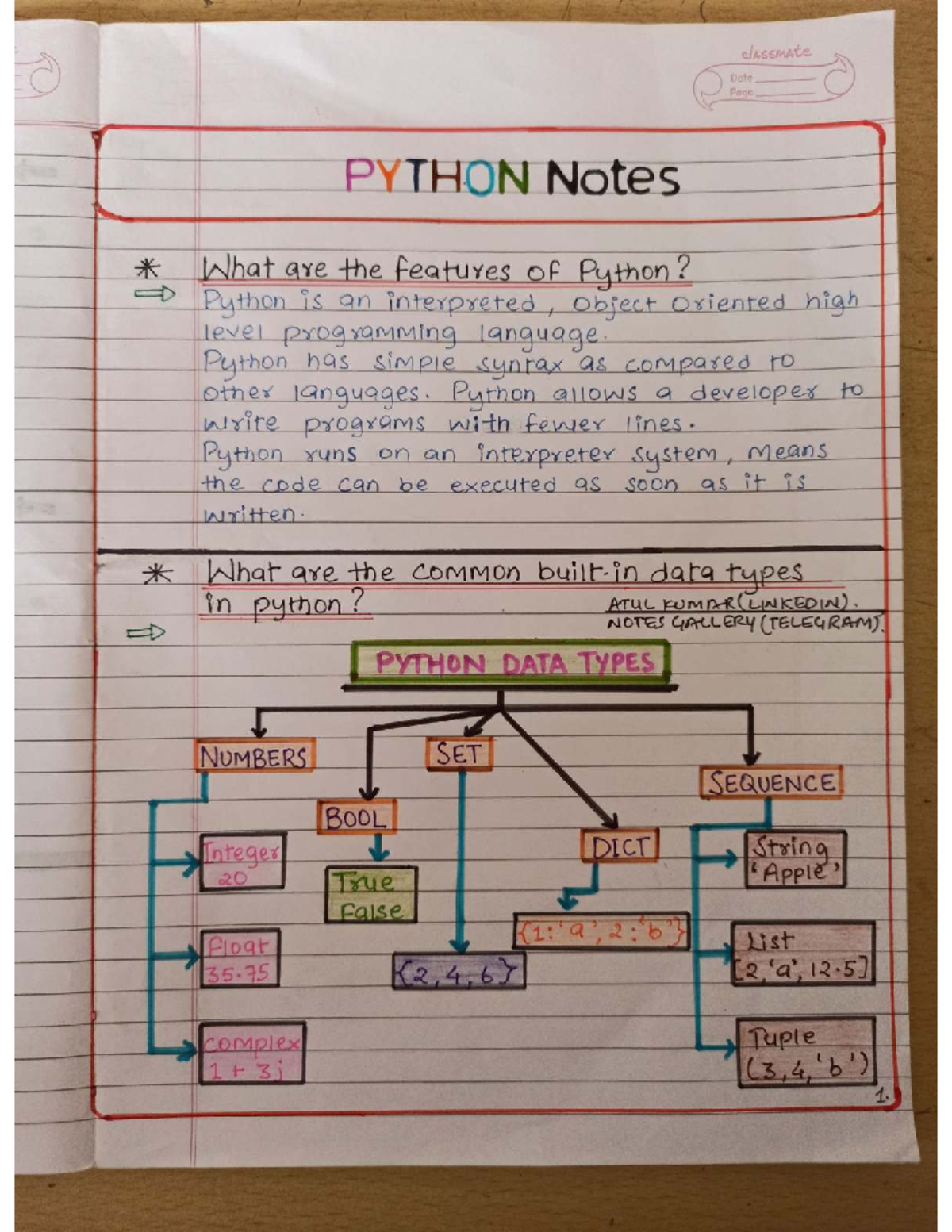 Python Notes Handwritten Series -2 1683173682 - Big Data and Analytics ...