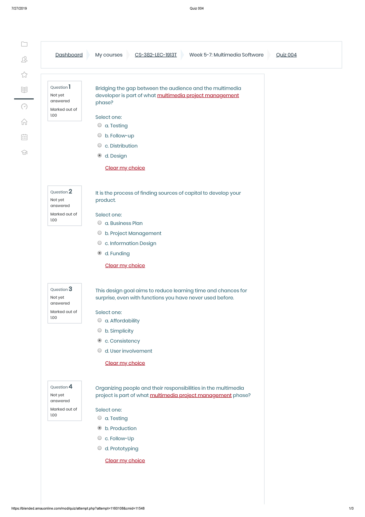 424919036 Muiltimedia quiz 4 - 7/27/2019 Quiz 004 - Studocu