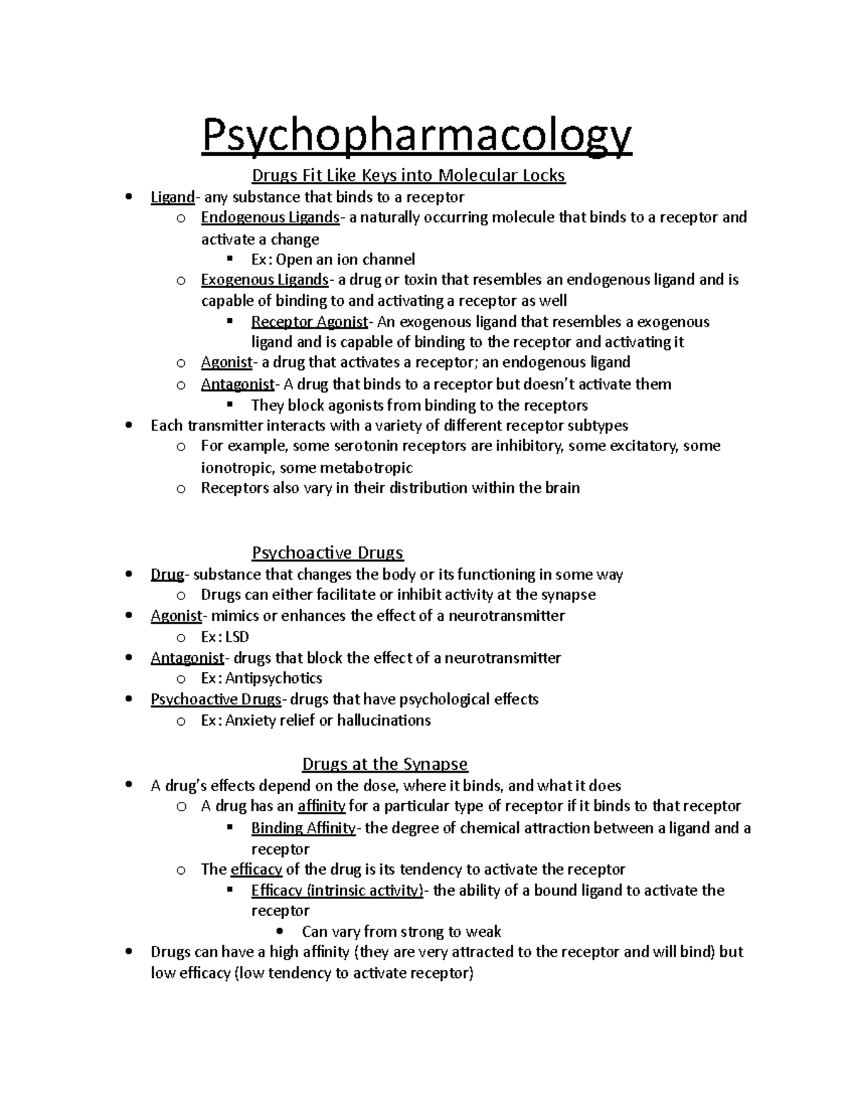 Bio Psych Test #4 - Lecture notes Chapters 16, 17, 18, 19, 20 ...