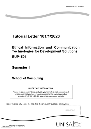 103 2022 0 B - Tut Letter - TPN2601/103/0/ Tutorial Letter 103/0 ...