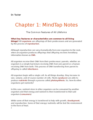 BLY101 Chapter 13 - Life Science 1, MindTap and TopHat assignment Dr ...