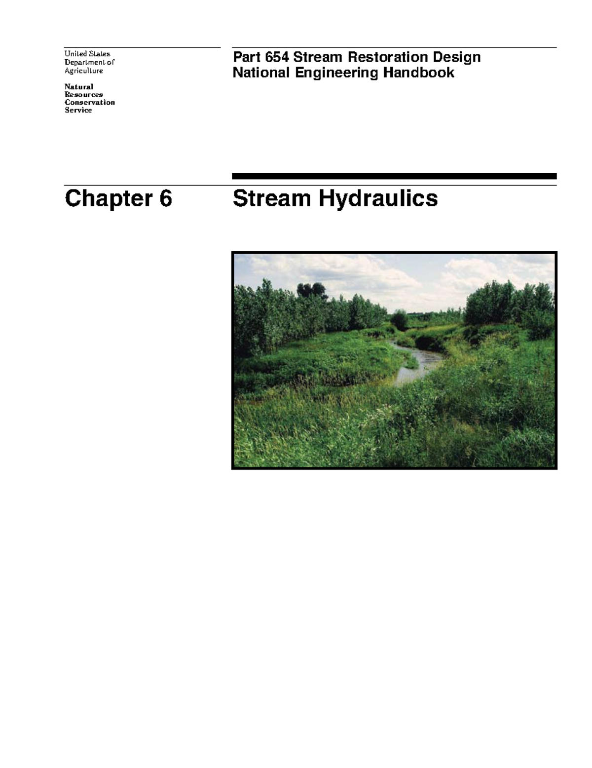 7 Chapter 6 Stream Hydraulics - Part 654 Stream Restoration Design ...