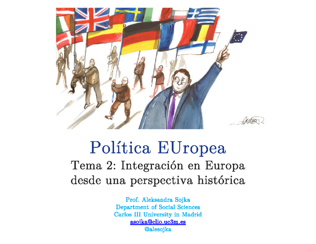 Tema Historia De La Ue Pol Tica Europea Tema