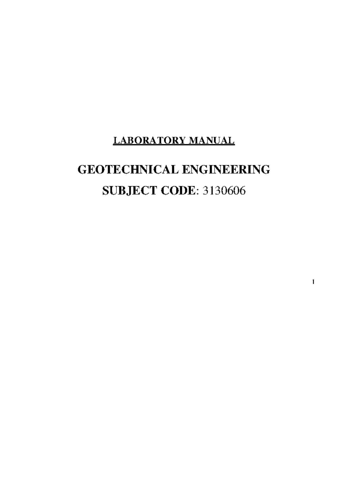 3130606 Geotechnical Engineering lab manual GTU Studocu