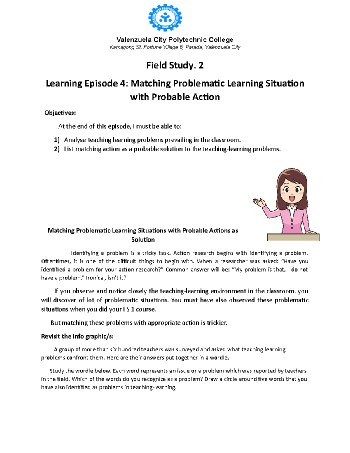 Midterm FS2 Learning Episode 41 Kamagong St. Fortune Village 6