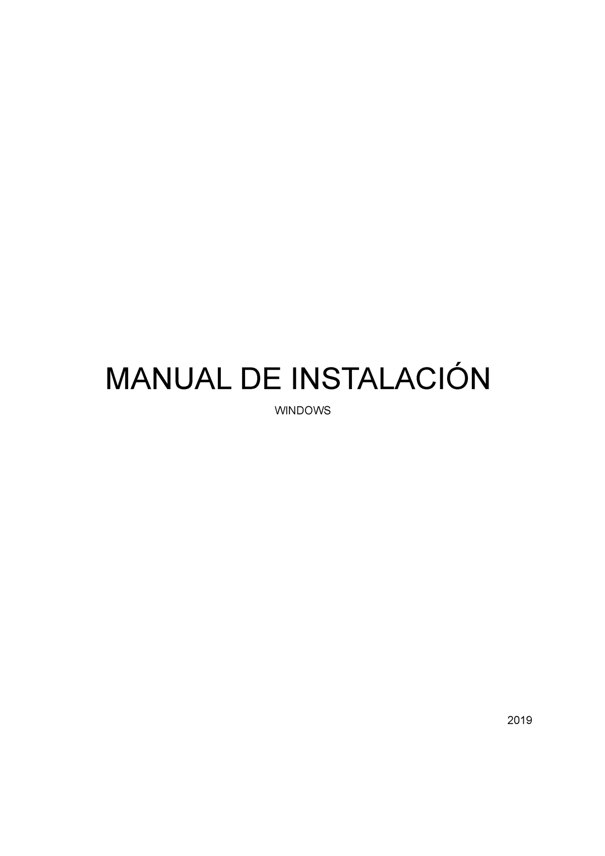 Manual DE Instalación - Windows - MANUAL DE INSTALACIÓN ####### WINDOWS ...