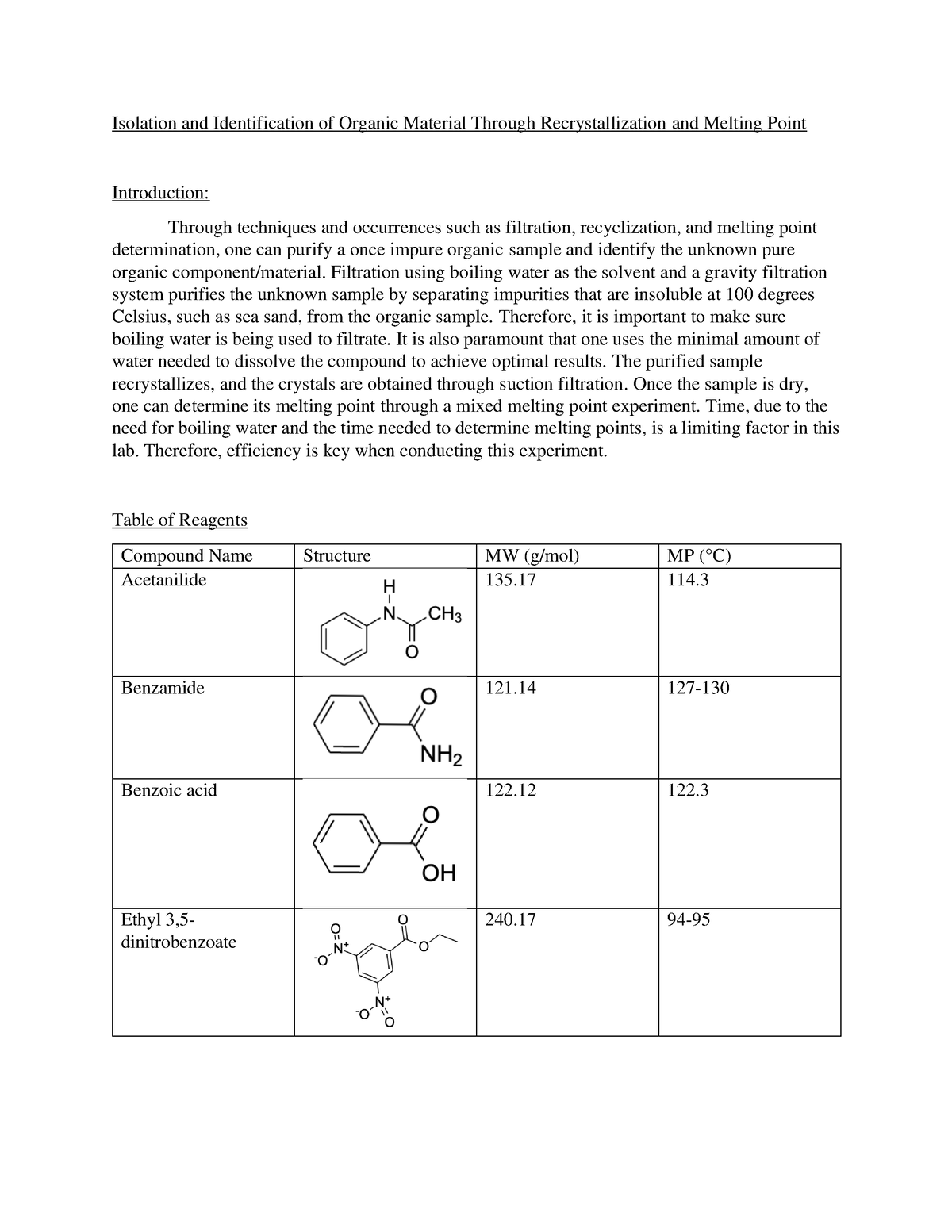 CHEM 2211L Lab 1 - Full Lab Report - Isolation And Identification Of ...