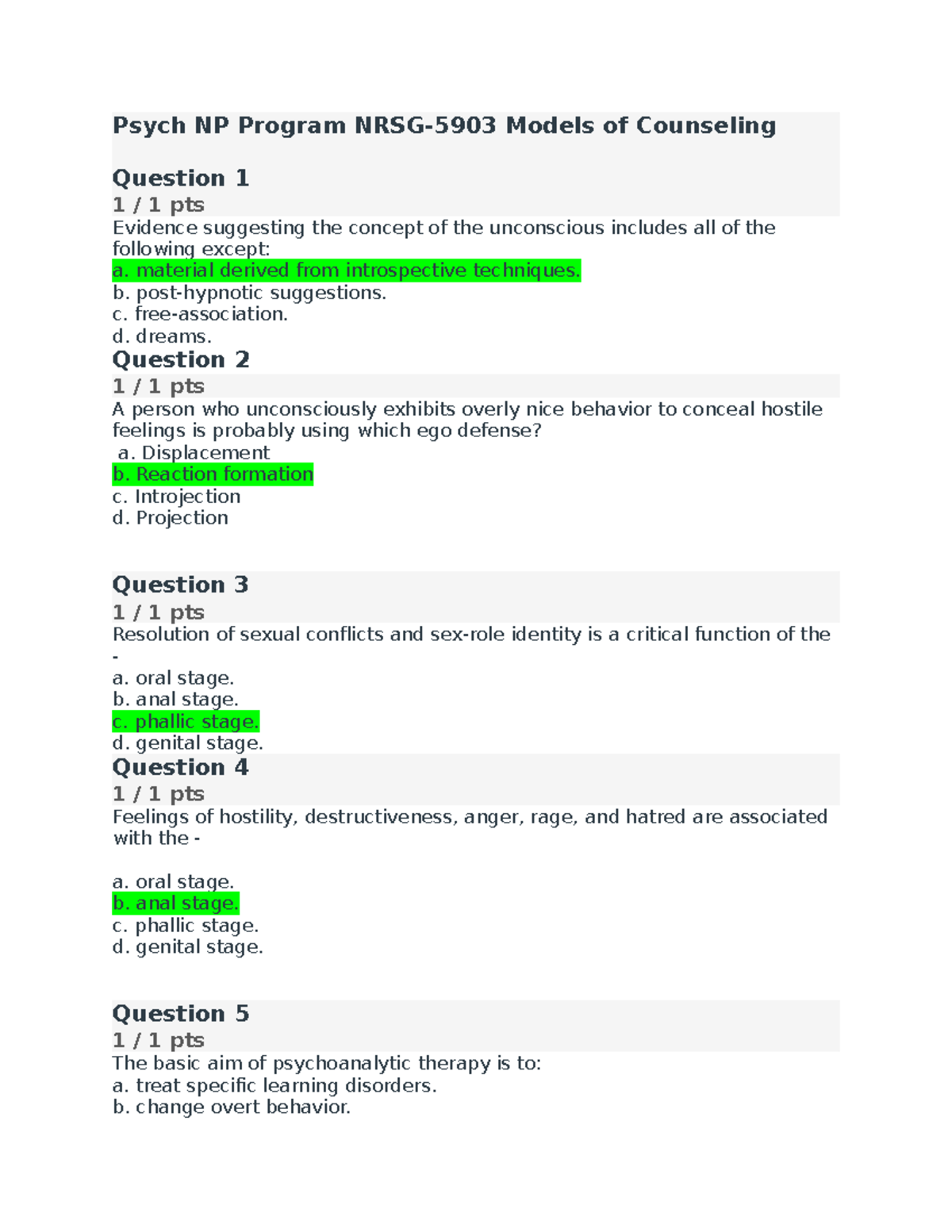 models-of-counseling-5902-quiz-2-psychoanalysis-psych-np-program-nrsg