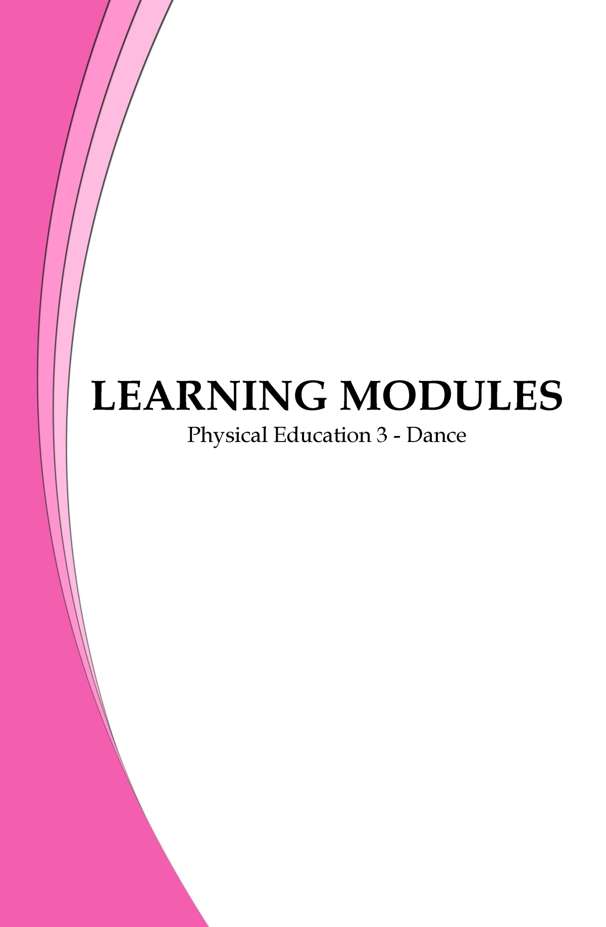 P.E Learning Module - B.S In Nursing (P.E) - LEARNING MODULES Physical ...